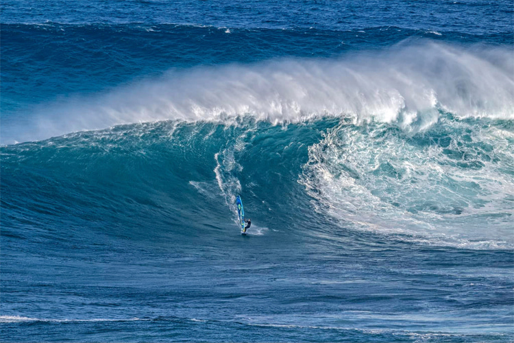 Sarah Hauser: the Guinness World Record holder for the largest windsurfing wave by a woman | Photo: Fish Bowl Diaries