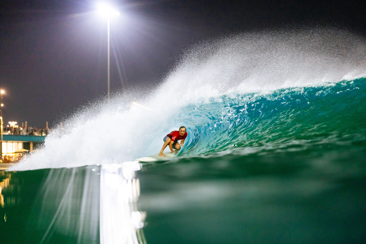 Surf Abu Dhabi: the facility features a first-aid station, two beach houses, a surf club, a restaurant, and a beach club with a bar and an infinity pool overlooking the surf zone | Photo: WSL Surf Abu Dhabi: the facility features a first-aid station, two beach houses, a surf club, a restaurant, and a beach club with a bar and an infinity pool overlooking the surf zone | Photo: WSL