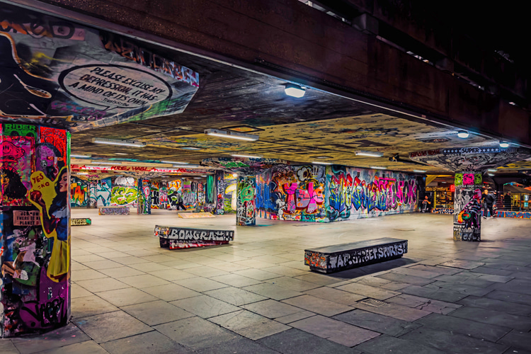 Southbank Skate Space, London, England: the birthplace of British skateboarding | Photo: Nadrilyanski/Creative Commons